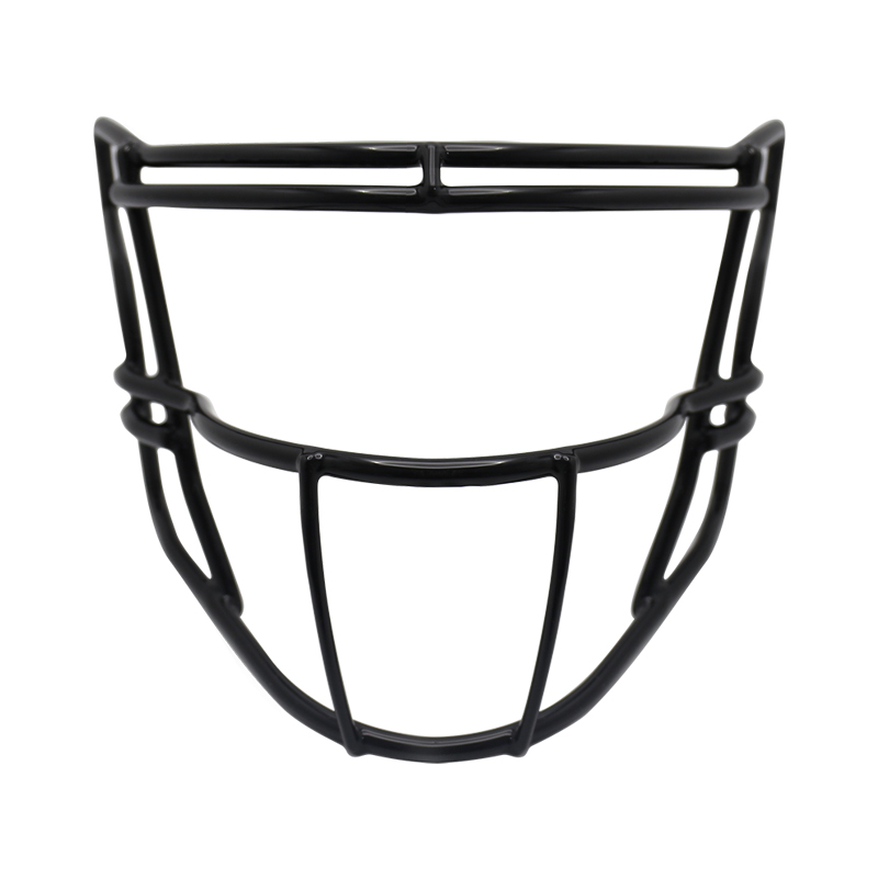 Black Iron Football Helmet Facemask karo PVC Coating - Proteksi Awet kanggo Atlet