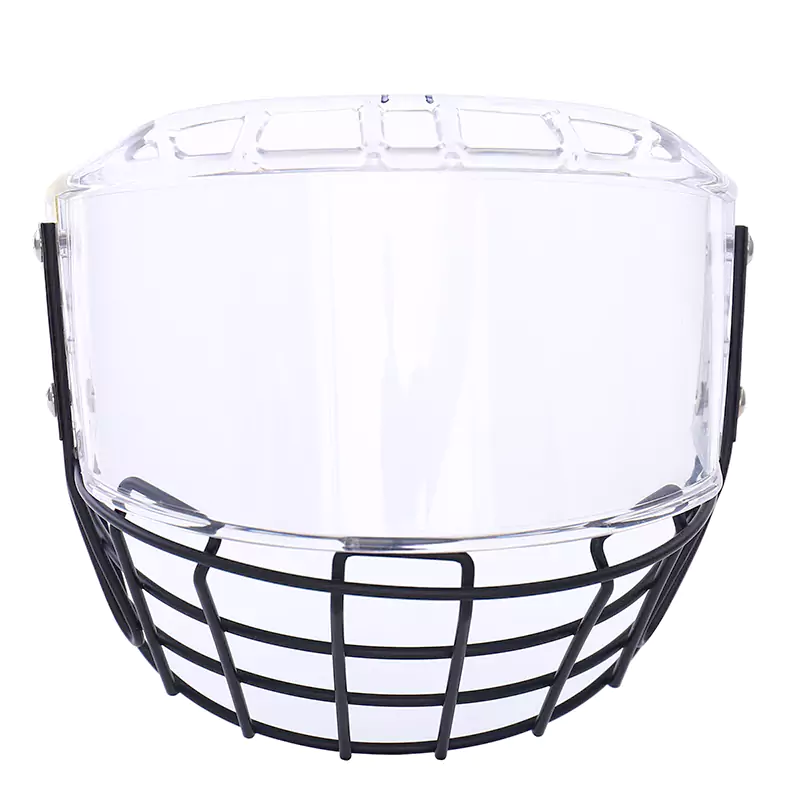Clear Hockey Player Helm Cage