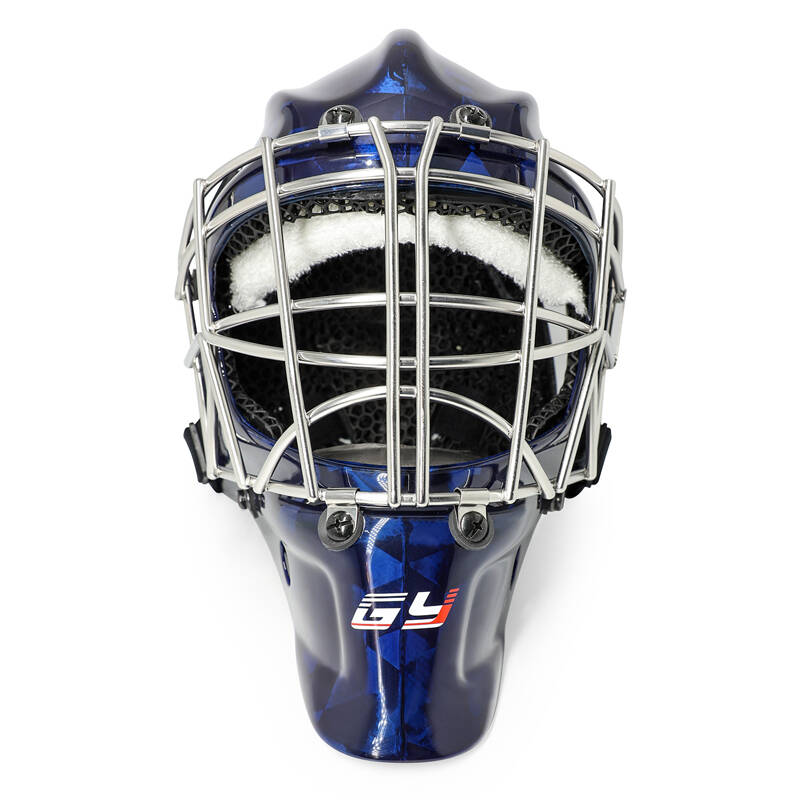 Custom-Made 3D Printed Lining Dewasa XL Ice Hockey Kiper Helm kanggo Perlindhungan Ultimate