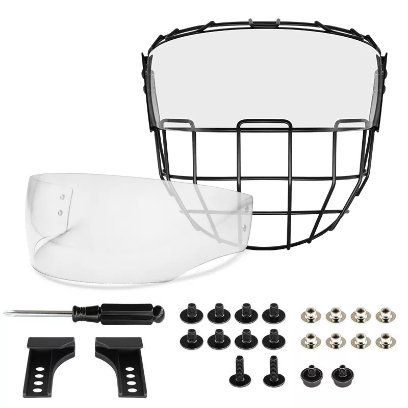 Ice Hockey Cage karo Visor Set