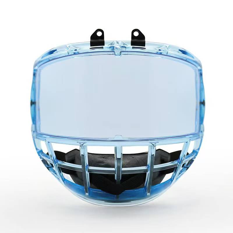 Premium Ice Blue Junior Ice Hockey Cage XS kanggo Helm Hoki Es
