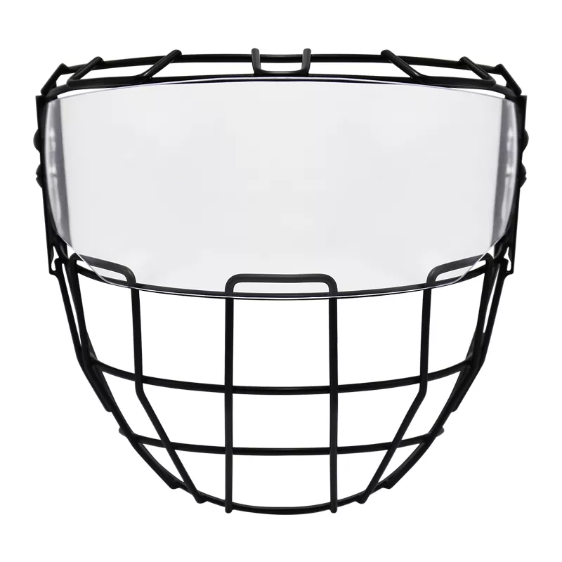 Senior Anti-kabut Sato Ice Hockey Cage karo Ice Hockey Visor Combo